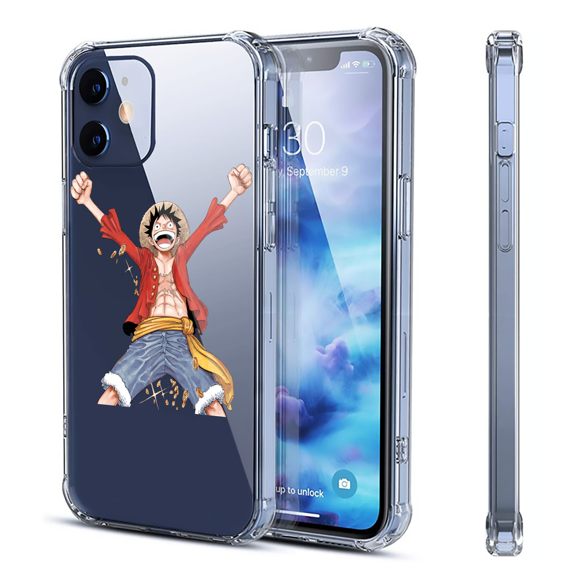 （画像用） ワンピース モンキー・D・ルフィ ONE PIECE Monkey D. Luffy 【iPhone 12シリーズ対応】透明スマホケース（クリアソフトケース）